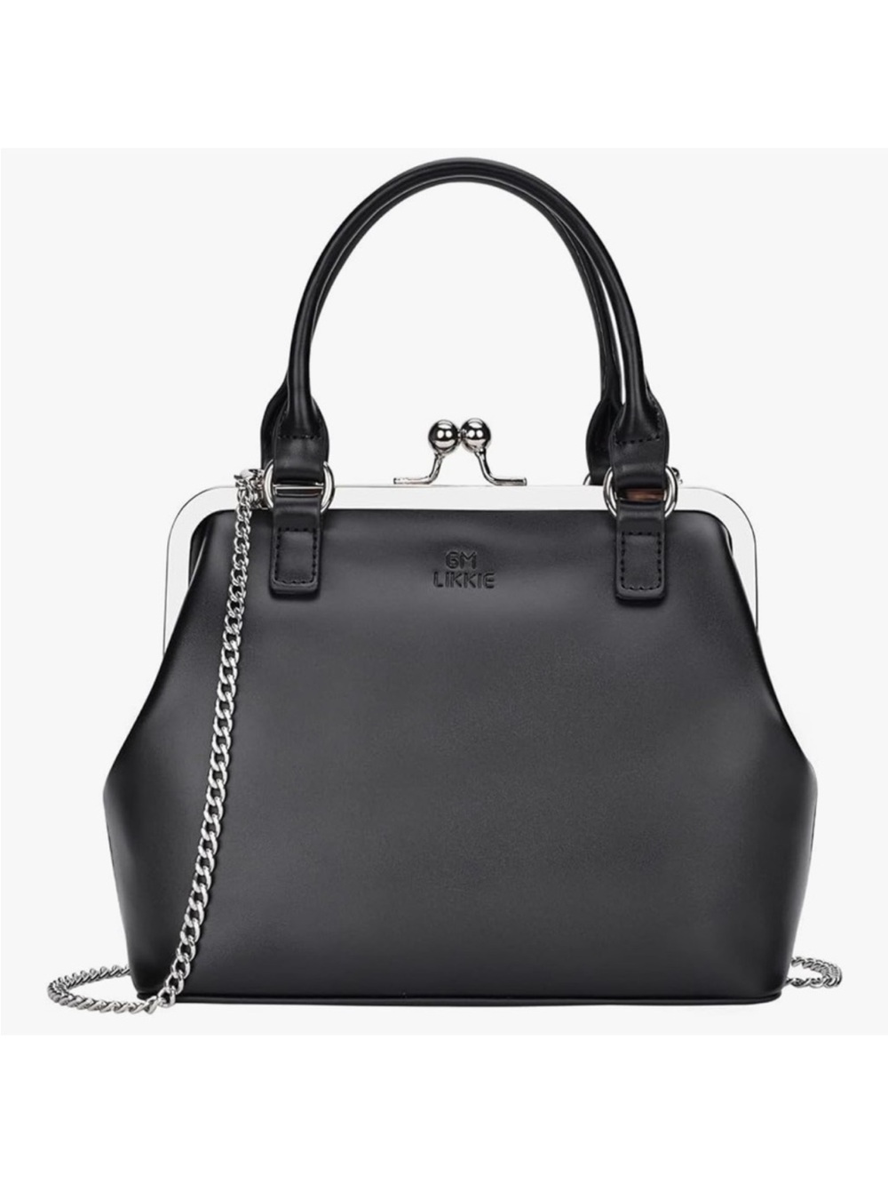 🆕 Kiss Lock Purses and Handbags, Vintage PU Leather Clutch Purses for Women